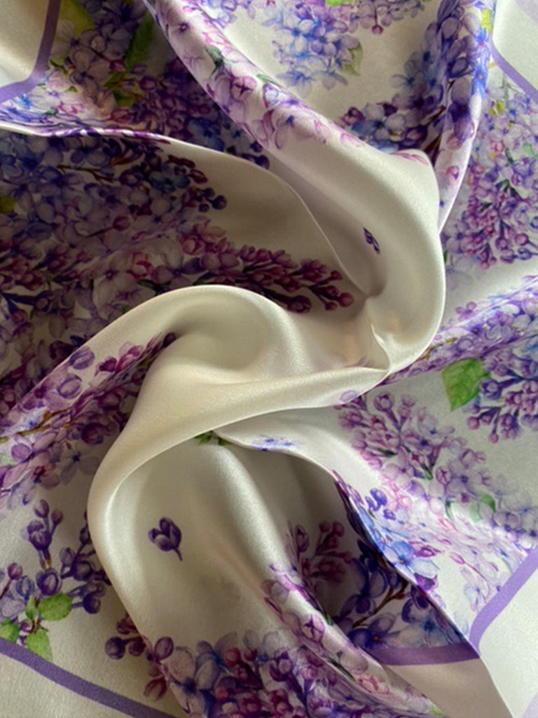 Lilac Reverie Silk Scarf