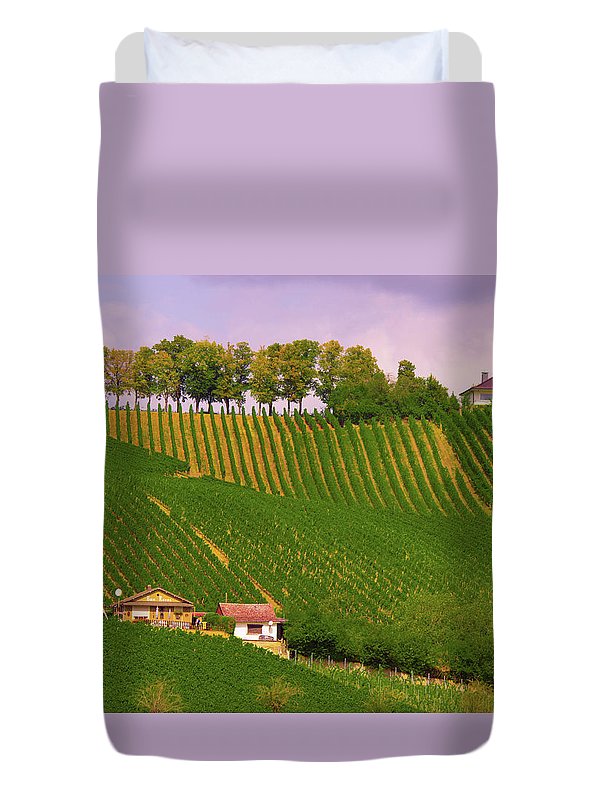 Luxembourg Vineyards Landscape  - Duvet Cover